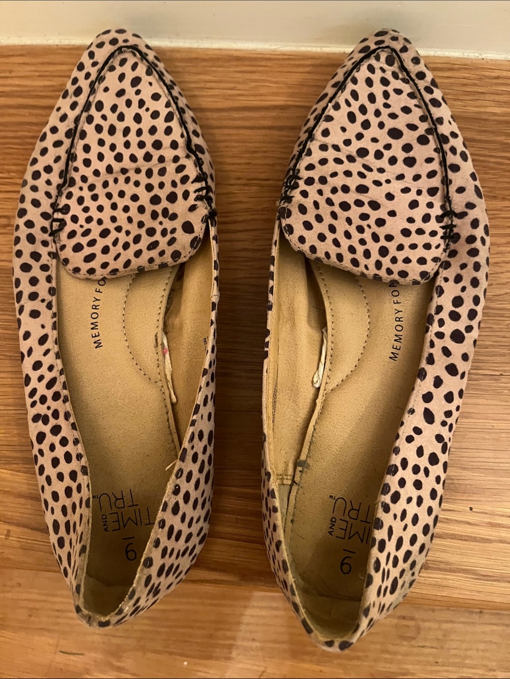 Time and Tru Spotted Slip-On Loafers